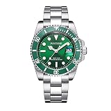 DROCUAMGOYA Men Silver Casual Watch Rotating Ceramic Bezel Stainless Steel Japan Quartz Analog Watch