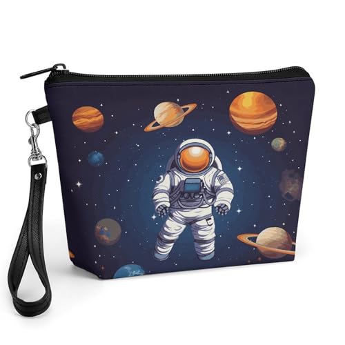 Bolsa de aseo para cosméticos de astronauta Travelm con asa para cremas y brochas de mujer
