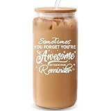 Gifts for Friends Female - Friendship Gifts for Women her, Birthday Can Glass Cup Water Bottles, Ins