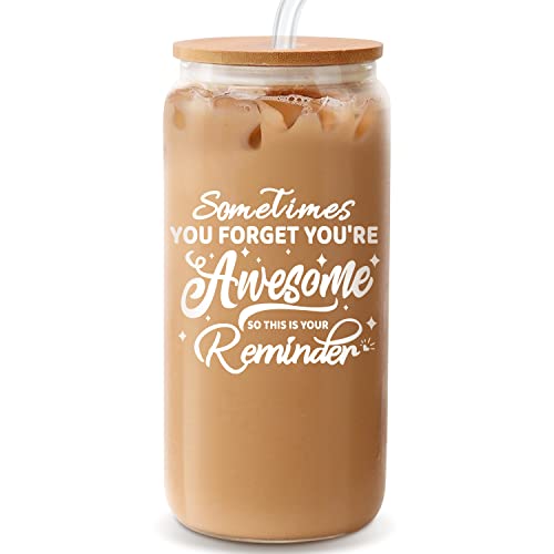 Gifts For Friends Female - Friendship Gifts For Women Her, Birthday Can Glass Cup Water Bottles, Inspirational Encouragement Gratitude Motivational Gifts For Best Friend, Bestie, Coworker, Boss, Lady #TOP8