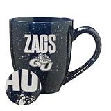 Rico Industries NCAA Gonzaga Bulldogs - Zags Zags 16 oz Team Color Laser Engraved Speckled Ceramic Coffee Mug