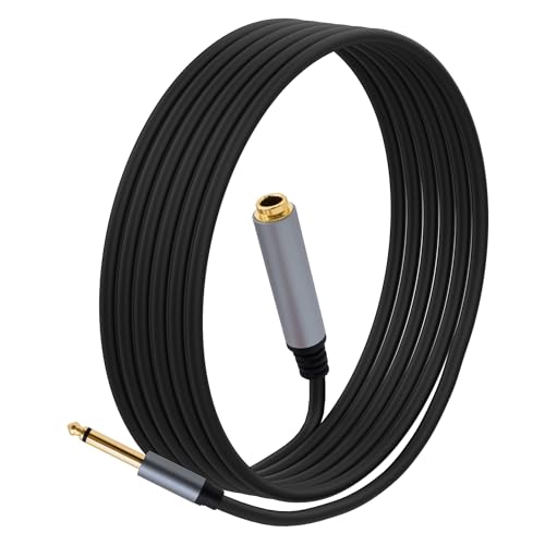 YARCHONN 3M TS Extension Cable 6.35mm Mono Male to Female