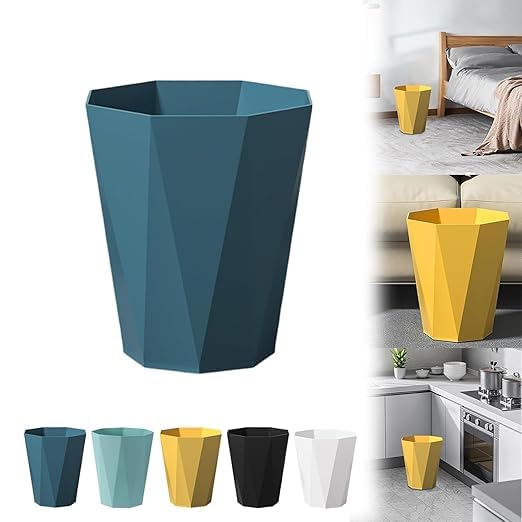 Small Trash Can Plastic Trash Bin Paper Basket Trash Container Bathrooms Wastebasket Garbage Container Rubbish Can Organizer for