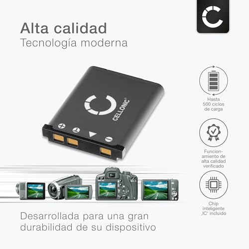 Ficha técnica CELLONIC Batería EN-EL10 Compatible con Nikon Coolpix S3000 S210 S4000 S220 S200 S570 S600 S700 S230 S500 S2200 S510 S60 S520 3.6V - 3.7V 700mAh - Fernando Cortés