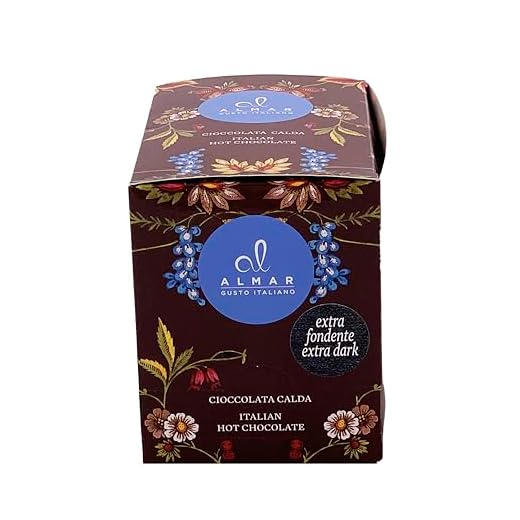 Almar Cioccolata Calda Monoporzione, Bustine Preparato Cioccolata Calda, Cioccolata Calda Senza Glutine, Lattosio, Conservanti, 100% Made in Italy, 15 Buste da 30 grammi - 17 GUSTI - FONDENTE