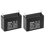 uxcell Ceiling Fan Capacitor CBB61 10uF 450V AC Single Insert Metalized Polypropylene Film...