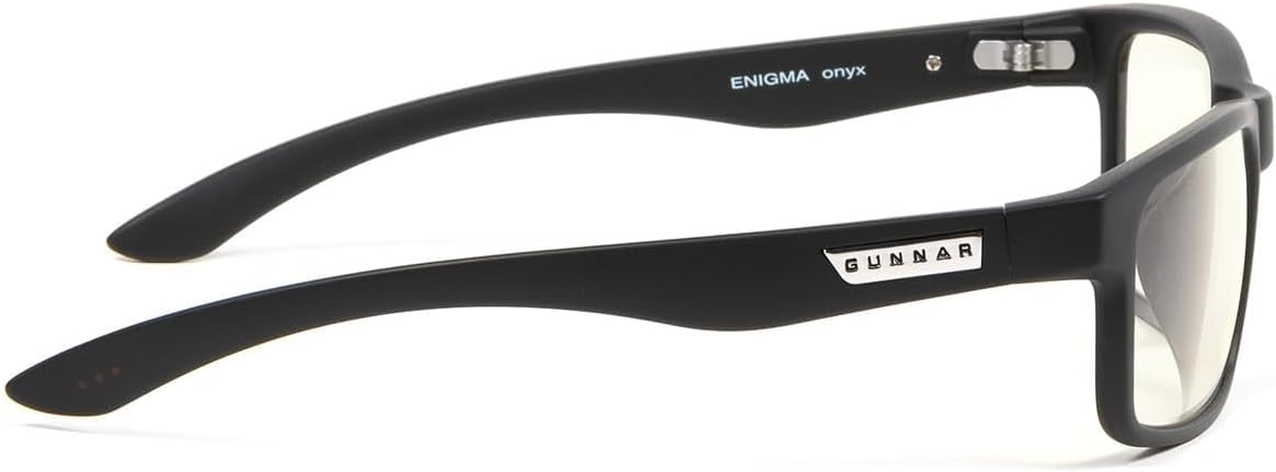 GUNNAR - Premium Gaming and Computer Glasses - Blocks 35% Blue Light - Enigma, Onyx, Clear Tint