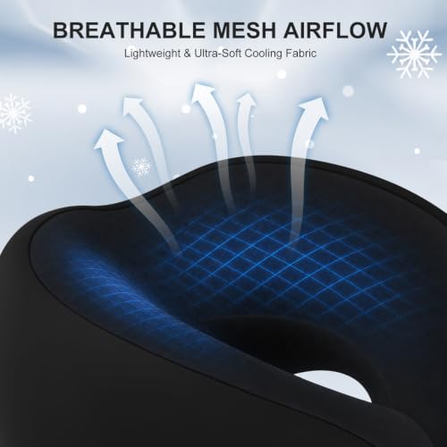 Image of Ergonomic Travel Pillow,100% Memory Foam Travel Neck Pillow for Airplanes