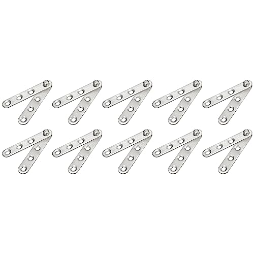 METALLIXITY 360 Grados Giratorio Pivote Bisagra (60 x 11mm) 10 Juegos, Inoxidable Acero Puerta Bisagras - para Hogar Cocina Puerta Armario Alacenas