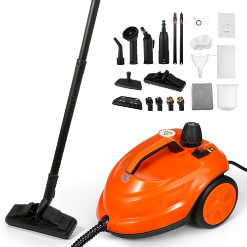 Image of Dyna-Living Steam Cleaner 1800W Multipurpose Steam Cleaner for Home 5 bar Steamer Cleaner for Car Detailing 320F High Temperature High Pressure Steamer for Carpets Floor with 2.1 L Inner Water Tank