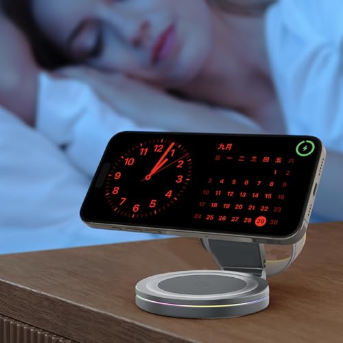 Chargeur sans fil rotatif 360° pour éviter les câbles emmêlés
