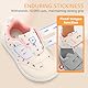 STQ KIDS Barfussschuhe Kinder Breite Leicht Turnschuhe Mädchen Barfußschuhe Kleinkind Sneaker Kinderschuhe Sportschuhe Draußen Schuhe Beige Weiß 24 EU/T7 Weit