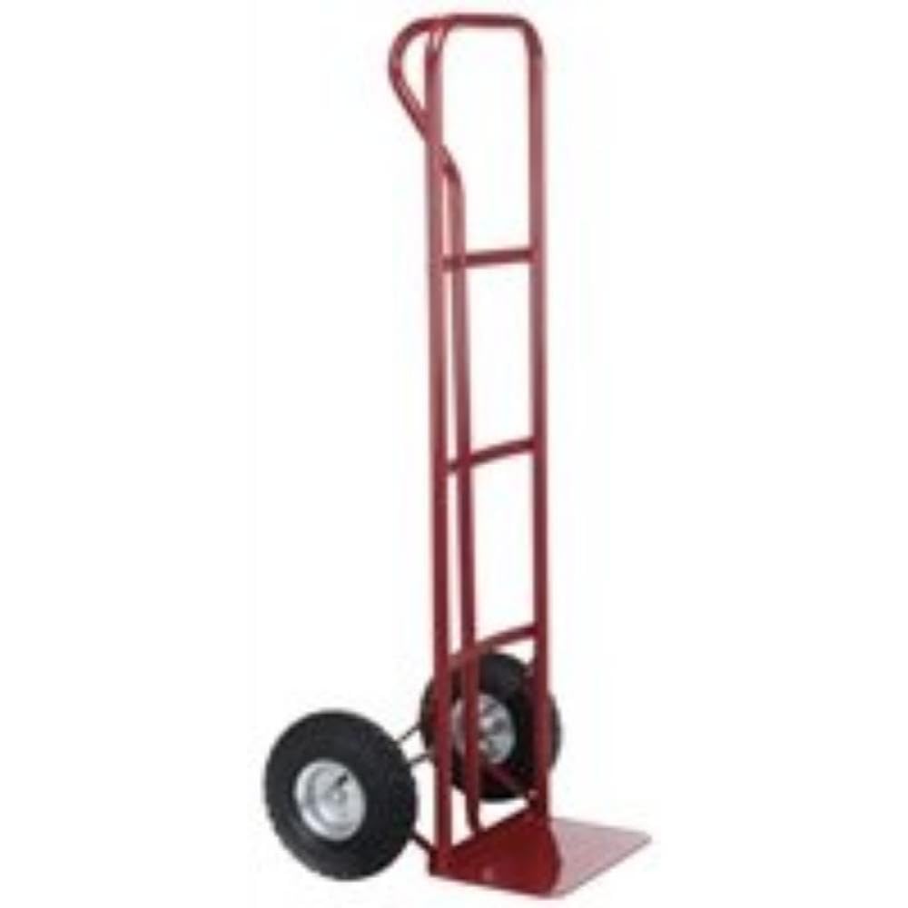 Toptruck Sack Truck P Handle Red 200kg Capacity Steel Pneumatic Wheels - 1310x550x460mm