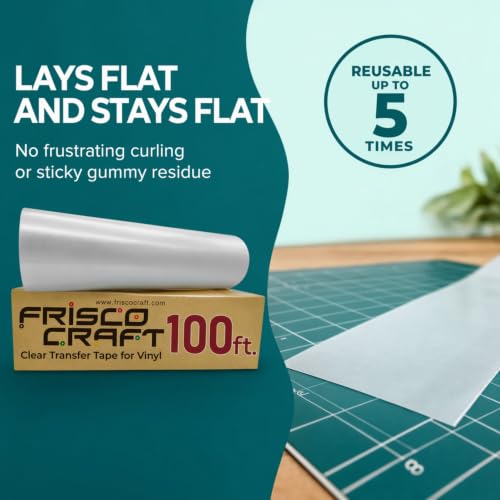 Image of Frisco Craft C-370 Clear Transfer Tape for Vinyl 24 inch x 100 Feet