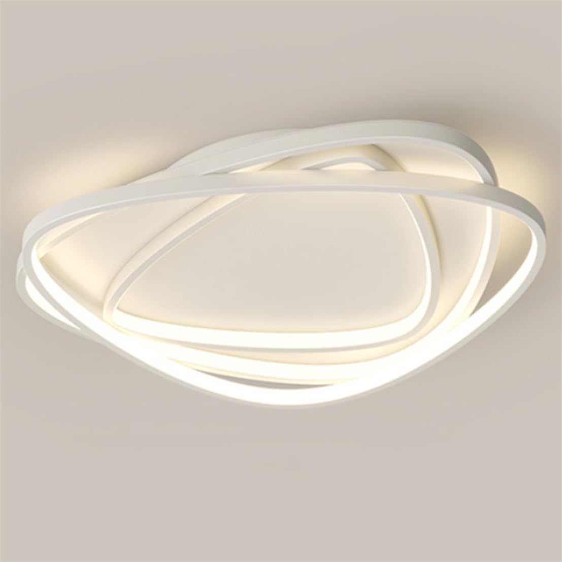 JXYDJH Modern Black Ceiling Light, Unique Ring Flush Mount Ceiling Lamp Dimmable LED 3CCT Lighting Fixtures with Remote Acrylic Lamp Shade 36W for Dining Room Entryway Foyer Hallways