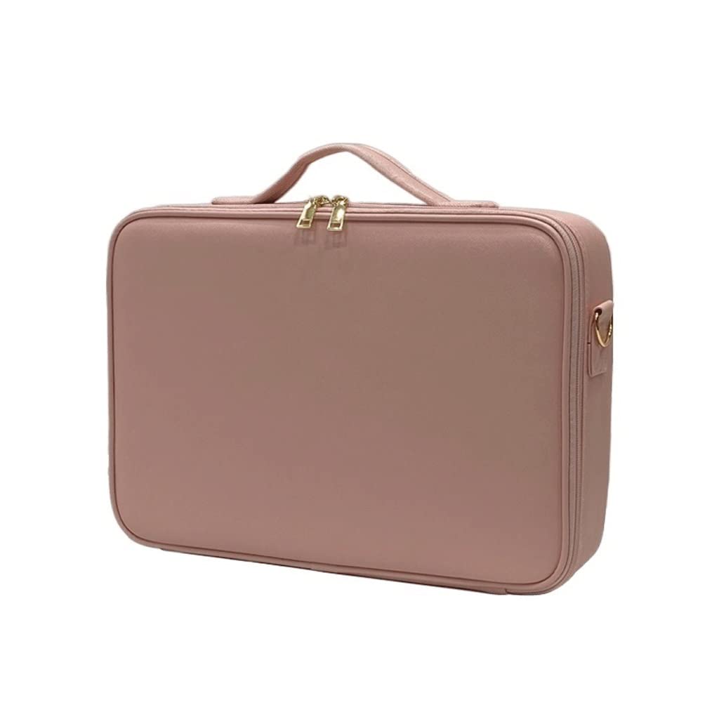 Vitrina Cosmética Organizador de cosméticos portátil, neceser de viaje con varios compartimentos de cuero for artistas de maquillaje, Kit de maquillaje profesional Organizador de Maquillaje ( Color :
