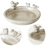 Erfreue dich am Anblick von kleinen Spatzen, Meisen oder Finken die diese schöne Vogeltränke besuchen aber auch ohne kleine Piepmätze, die sich am Vogelbecken mit Wasser oder Futter versorgen, ist die Futterstation ein echter Hingucker