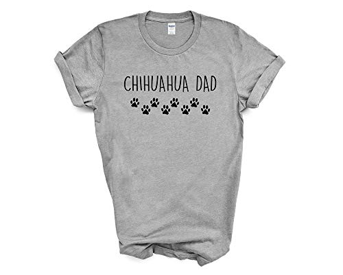 Fellow Friends - Chihuahua T-Shirt, Chihuahua Dad Shirt Mens Gift Medium Grey