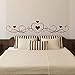 Sticker Tête De Lit Coeur, Chambre À Coucher Tête De Lit Wall Decal, Grande Pépinière Vinyle Autocollants, Salon Wall Art Decal, S'Épanouir Peintures Murales