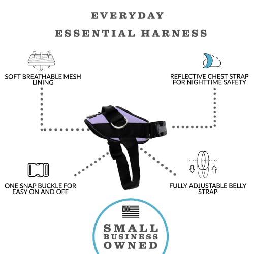 Shawnco Essential Dog Harness, No-Pull Pet Vest With 3 Leash Clips, No Choke, Reflective, Adjustable And Padded, For Easy Walking And Training For Small, Medium And Large Dogs (Icy Lilac, S) #TOP1