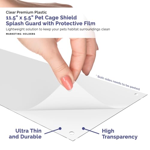 image for Pulse Brands Urine Scatter Guard (8 Pack) for Cage - Clear and Bendabl