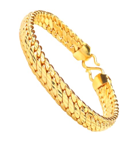 Image of CUTE GOLD Bracelets for Boys /Chain Bracelet for Men's Birthday Gift for Men's and Boys Gift for Husband (8-Inch)
