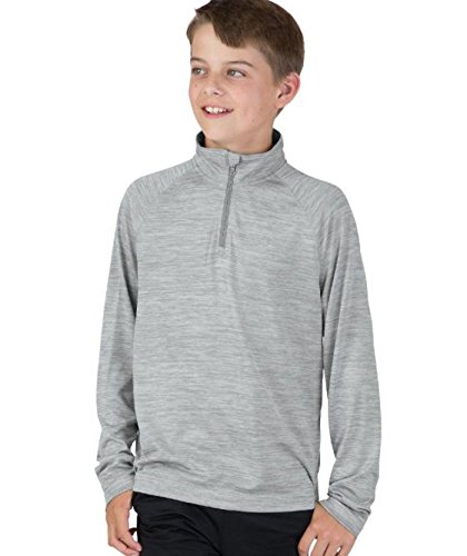 Image of Charles River Apparel Kids' Youth Space Dye Performance Quarter Zip Pullover