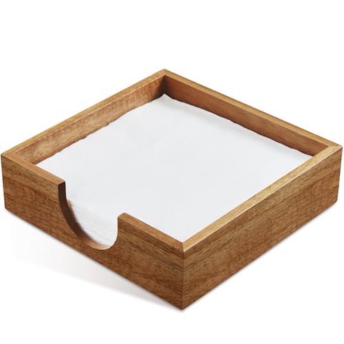 Acacia Wood Napkin Holder for Table Decor