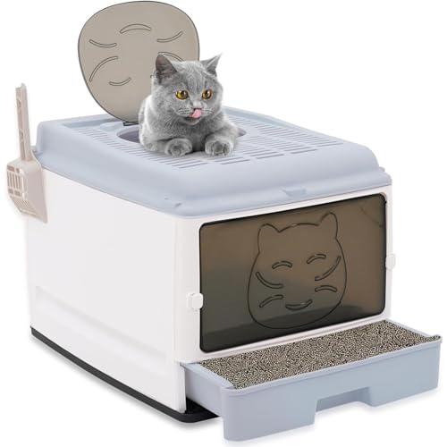 hooded cat litter pans