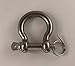 US Stainless 2 Pieces Stainless Steel 316 Anti-Off Bow Shackle with Locking Ring 5/16
