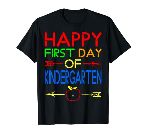 Happy First Day Of Kindergarten 2023 Kids Boys Girls Teacher T-Shirt