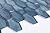 Tenedos Irregular Hexagon Iridescent Glass Mosaic Tile – Caribbean Blue Glossy Finish for Kitchen Backsplash Bathroom Shower Accent Wall Modern Design (1 Sheet)