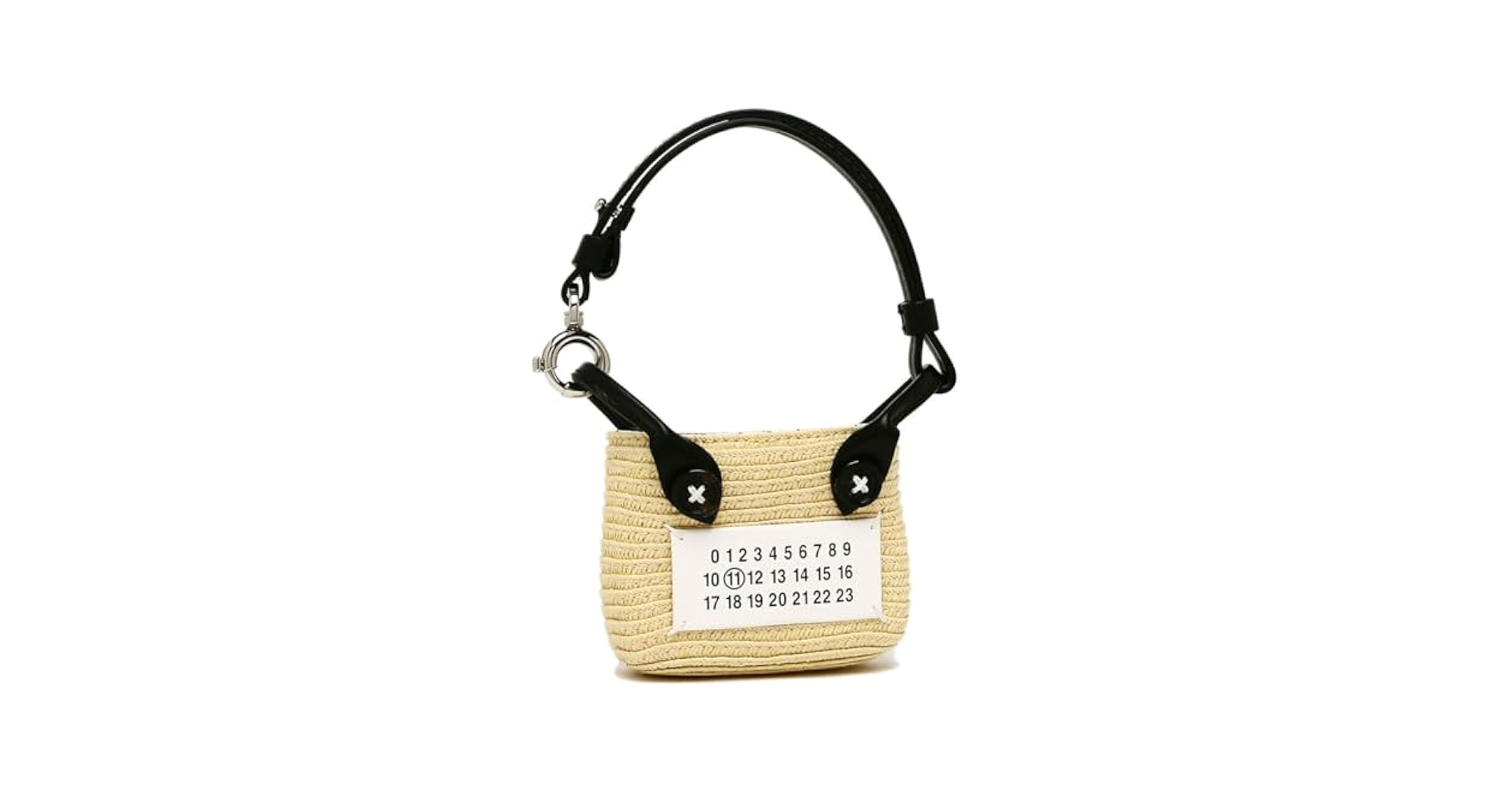 メゾンマルジェラ ベージュ ストロー かごバッグ ポーチ 美品 61MshL+XEXL.jpg