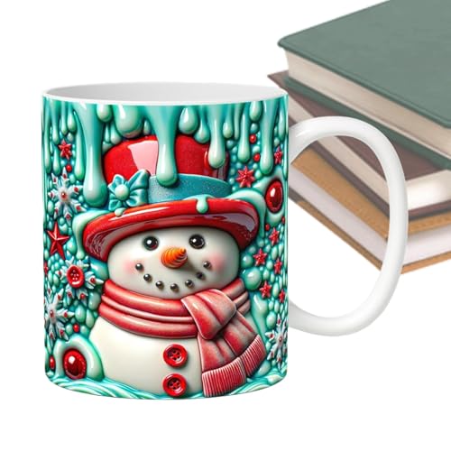 Snowman Mug, Z~bN NX}X R[q[Jbv, 350ml Ⴞ܃fUC eB[ `R[g Mtg Lb`pi 