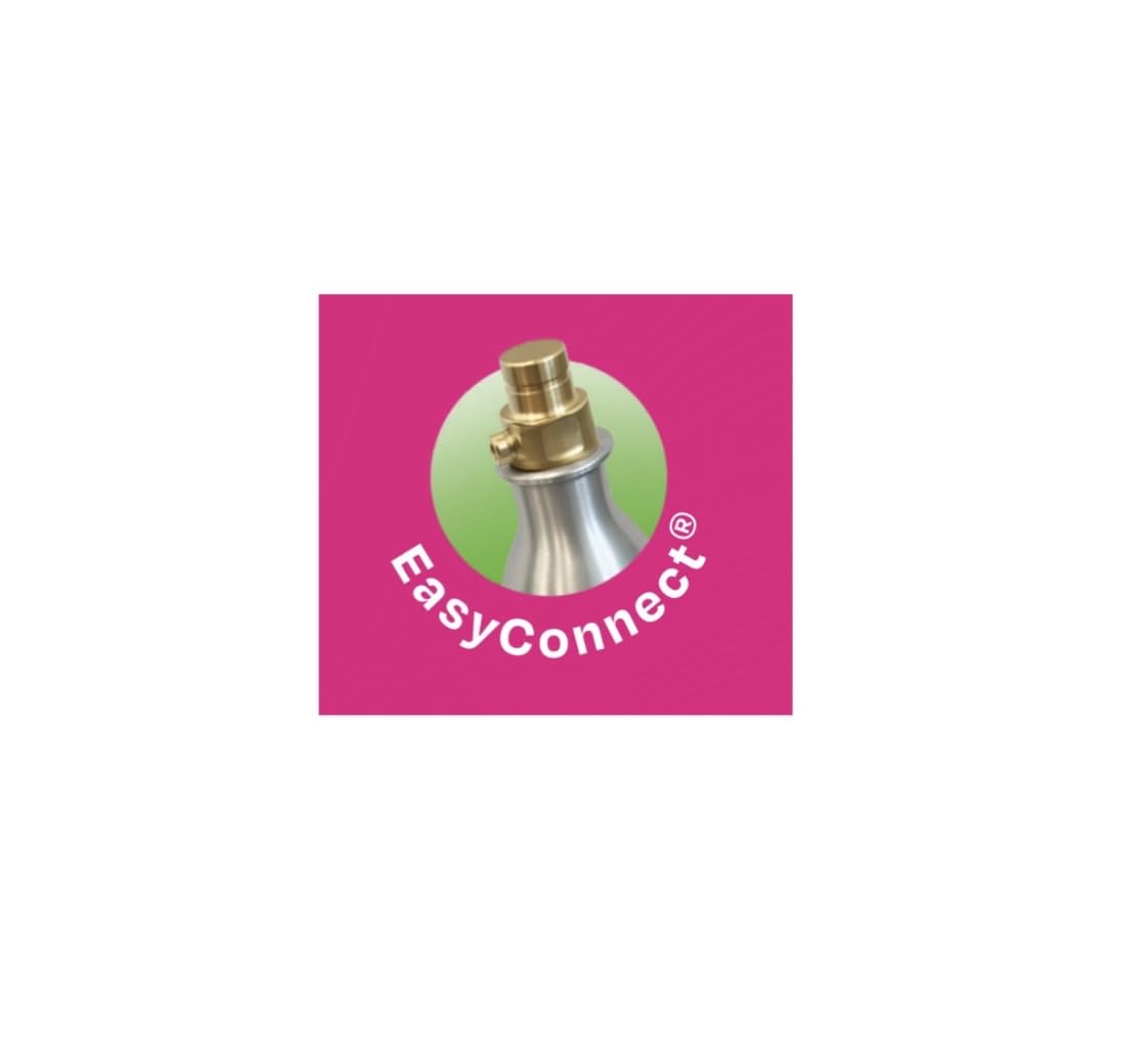 Bombola Alluminio CO2 425 gr attacco Quick a baionetta GasUp per gasatori domestici compatibile con Soda Stream ROSA 1 pezzo