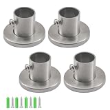 Staffa per tubo da 25 mm, in acciaio inox 304, per montaggio a parete, staffa terminale per asta, per armadio, armadio, tenda doccia, asta