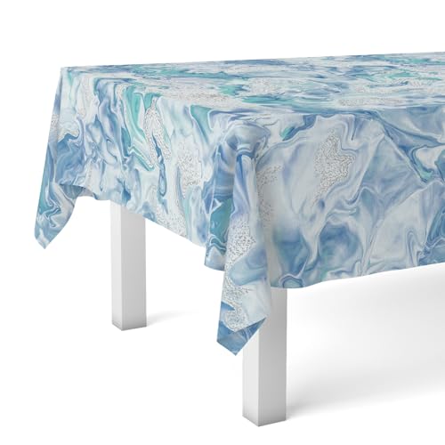 Nappe en toile cirée bleu 300x140 cm Genil par Martina Home - 2