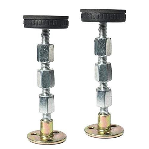 Baoblaze 2x Estrutura De Cama De Rosca Ferramenta Anti-vibração Cabeceira De Cama Fixa Parede Telesc