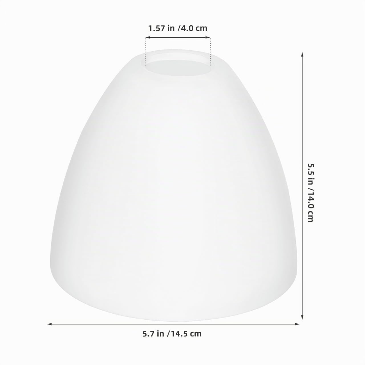SOLUSTRE Lampenschirm Aus Milchglas E27 Lampenglas Als Ersatz Für Tisch- Und Stehleuchten Diffuser Lichtschirm Für Wohn- Und Schlafzimmer 5.71 X 5.71 X 5.51 in