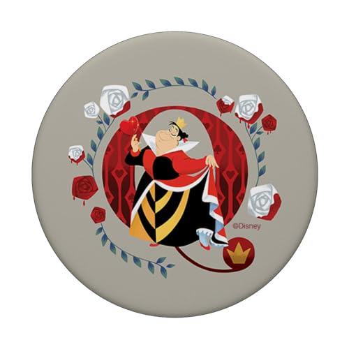 Disney Alphabet Monogram Letter Q for Queen of Hearts PopSockets Swappable PopGrip, Black - Image 3