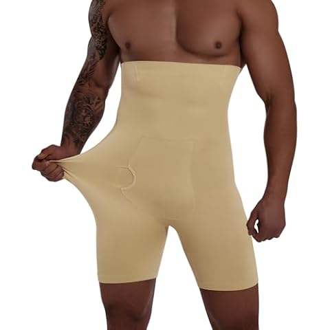 Gleefeat Mens Tummy Control Compression Shorts Cover