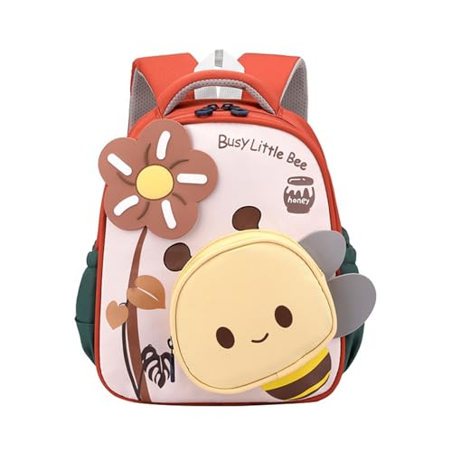 Sac à dos de maternelle orange pour enfant - Petit sac d'école unisexe taille unique