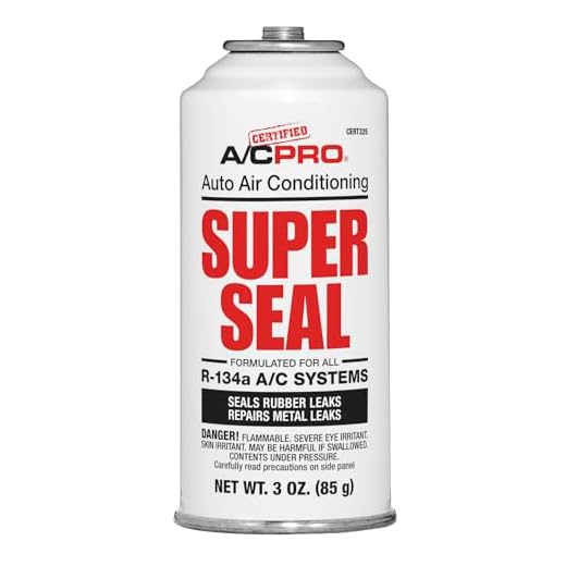 Certified AC Pro Car Rubber and Metal Stop Leak Kit with R134A Refrigerant, Air Conditioner Formula for Cars & Trucks & More, Super Seal, 3 Oz, CERT325-6