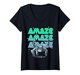 Women's Project Hail Mary Amazing Rocky The Alien Neon Portrait V-Neck T-Shirt