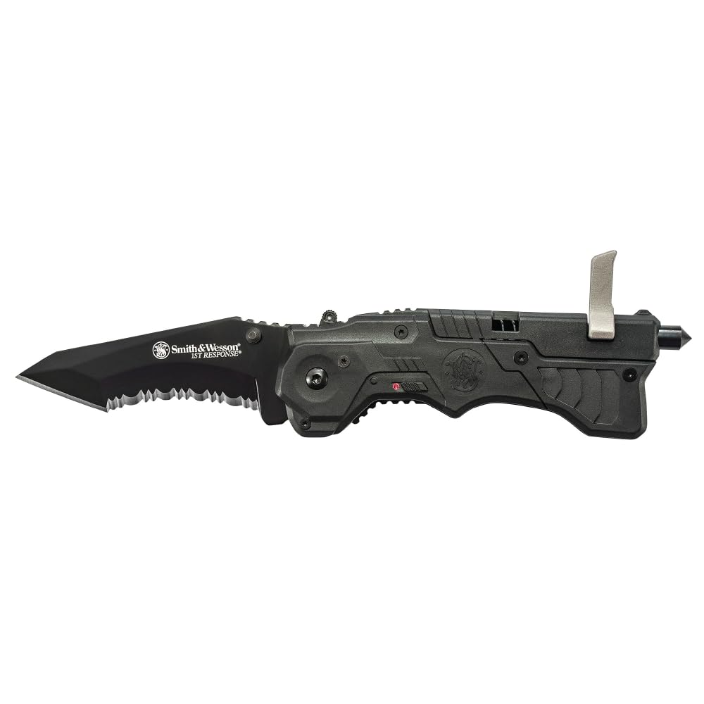 1st Response M.A.G.I.C Folding Knife with Glass Breaker, Glass-Filled Nylon Handle, 3.4" Blade, Stainless Steel, For Survival, Tactical, and Everyday Carry