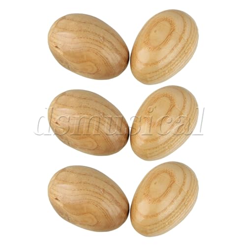 MINHTOANBV Part for 6Pcs Wooden Egg Shakers for Classroom Prize Supplies 2.36 X 1.57 Inch