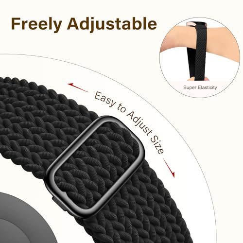 SNBLK 3 Pack 18mm 20mm 22mm Braided Watch Band Compatible with Garmin Vivoactive 5 Watch Bands/Vivoactive 6/3/4s, Quick Release Adjustable Elastic Nylon Loop Strap for Venu 3S/2S/Venu 3/2 Women Men by SNBLK - Used condition - Image 4