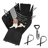 VOOPH ペットドライブシート 犬 車 ドライブシート ペットシートカバー 犬 車 カーシート 可視メッシュ窓 超強防水 汚れ防止 丸洗い可 清潔簡単 飛び出し防止 犬用 車シートカバードライブボックス BOX 防水ドライブシート 車用ペットシート 後部座席 軽自動車 ペット安全ベルト ペットドライブトランクシート マット シートベルト ワンドライブ 車用ペットシート 犬猫ドライブ用品 グッズ 車用ペットシート カーシートカバー ドライブボックス　ベッド カーシートカバー 犬猫 大中小型犬 全車種対応（ブラック）