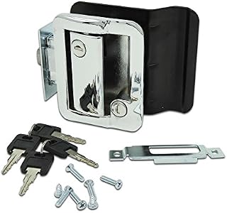 RV Travel Trailer Entry Door Lock Polar Chrome Paddle Deadbolt