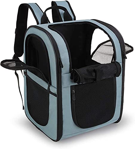 PUEIKAI Sac ¨¤ Dos pour Chien et Animal de Compagnie, Fermeture ¨¦Clair et Sac ¨¤ Dos Respirant, Coussin Imperm¨¦Able, Adapt¨¦ pour l'¨¦quitation, la Randonn¨¦e et Le Camping dans la Nature Cover